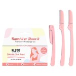 Plush Foldable & Reusable Face & Eyebrow Razor for Women - Pack of 3