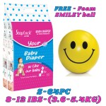 STAY LOCK baby diaper (Small 64pc 8-12 ibs/ 3.6-5.4 kg ) free foam smiley ball