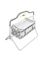 Vparents Newborn Baby Sleep Swing Cradle Jhula Palna Tottilu Crib Bassinet Cot - Months For Baby Boys And Girls Bunny (Grey) 111107 - Metal