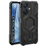 Fashionury Poco M6 5G / Redmi 13C 5G Back Cover | Hybrid Defender Series | Shockproof Armor Bumper | Ultimate Drop Protection | Soft TPU Case for Poco M6 5G / Redmi 13C 5G (Black)