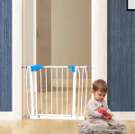 Kiddale Auto Close Baby Safety Gate(87-96 cm) for toddlers, Pets| Suitable for HOME INSIDE Doors | 3ft Gate with Double Locking Mechanism & Auto Closure| Stairs,Kitchen,Balcony| Child Safety Door for Protection