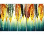 SAF Set of 5 modern art Framed Wall Painting for Home Decoration, Paintings for Living Room 125 cm x 75 cm SANFXL35150