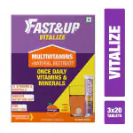 Fast&Up Vitalize Multivitamin For Men & Women-21 Vital Vitamins&Minerals - Orange Flavor - 60 Tablet