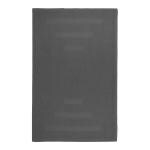 TRIDENT Black 100% Cotton Stripe Bathroom 2 Piece Bath Mat
