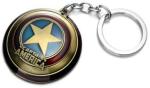 Blue Aura Alonzo Gold Metal Captain America Key Chain