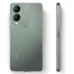 Fastship Rubber silicone Back Cover for Vivo Y17s - Transparent