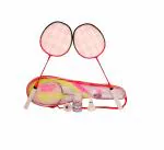 MEGAPLAY (RISE Badminton Racket + MAXX feather shuttlecock 3pcs white) -COLOR MAY VARY