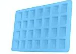 ICRAFTYWORLD R H LIFESTYLE ICRAFTYWORLD Rectangle Shape 28 Cavity Silicone Soap Mould ( 25 x 39 x 2.5 cm ) MulticoloICRAFTYWORLD R - 30gm