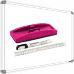 SRIRATNA Non Magnetic 1.5x2 ft, Double Sided Writing Whiteboard & Chalkboard, Combo of 4 Item Whiteboards and Duster Combos (White, Green)