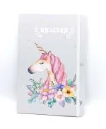 GOLD LEAF-Unicorn Dairy NoteBook With 80 Pages Grey Colour