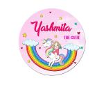 Ashvah Multicolour Engineered Wood Unicorn Customizable Fridge Sticker Magnet-Gift On Happy Birthday For Friend, Name-Yashmita