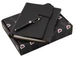 COI Raven Black Daily Planner/Executive Faux Leather Travel Journal Diary, Office Stationery Card - Document Holder for Boys and Girls with Pen