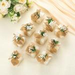 CANDLE_CABINETS Favors Candles- Small Wedding Favors Candles for Guests- Bulk Bubble Candles Gifts Bridal Shower Favors Candles with Thank You Cards Ribbons Dried Flowers Gifts-Pack of 10