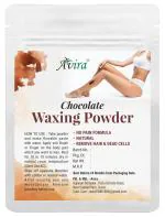 NESTREEZ Avira Chocolate Flower Hair Removal Wax Powder Instant Organic Natural Waxing For Women & Men All Hair & Skin Types Hands, Legs, Underarms, Bikini Area (100 g)