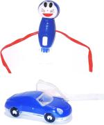 Kavim Kids RA 22176 Plastic (PVC) Rakhi Set (Doreamon Torch, Car two light Kid's Rakhi)