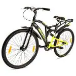 Avon BicyclesDraco 26TMTBwith 26 inches wheel size and 18.5 inches ERW High-tensile steel Frame| Centre Frame Suspension, Caliper Brakes and Steel Rims | Available in Matt Black | made for both on and off road