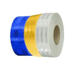 CREWBOLT Multipurpose High-Intensity Multicolor Reflective Radium Tape Stickers|| 2 INCH|| Yellow,White,Blue|| Pack of 3|| 9 Meter