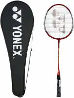 Yonex GR-303 With Full Cover Red Strung Badminton Racquet (Pack Of 1, 95g)
