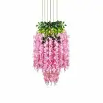 SpecialYou.in Pink Wisteria Artificial Flowers Garlands for Ganesh Chaturthi, Home Decoration- 6 Pcs