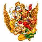 DECOR VILLA Multicolour Religious Lord Vishnu Wall Sticker & Decal(PVC Vinyl,Size-58 CM X CM 53 CM)