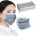 Rockjon Grey Breathable Weight Disposable Face Mask - Free Size (Pack Of 100)