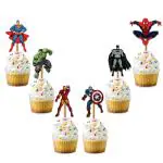 Festiko Superhero, Avengers, Marvel Happy Birthday Theme Party Cake Cutting Decoration Up Cake Topper, Avengers Party Favors For Kids Multicolor 18 Pieces