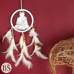 Dream Catcher Car Hanging White Buddha Ji Handmade Hanging, Wall Hanging, Car Accessories, Bedroom.