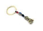 Astroghar Multicolor Meditating Buddha With Lucky Mystique Knot Charm Key Chain