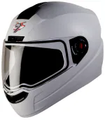 Steelbird SBA-1 7Wings Dashing ISI Certified Full Face Helmet (Medium 580 MM, White with Clear Visor)