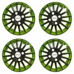 PRIGAN Black Green 12 Inch Wheel Cover (Available in 12, 13, 14, 15, 16 Inch) Wheel Cap Universal Model (Press Fitting) (Set of 4 Pcs) (Camry Green)