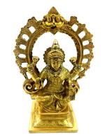 Arihant Craft Goddess Lakshmi Idol Handcrafted Showpiece - 19.5 cm (Brass, Gold)