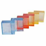 DESKDOCK Multicolor Acrylic Paper Weight Stylish Rainbow Paper Weight for Office Study Table Gifting Multipurpose Paper Weight (2x2x1 Inch Pack of 6)