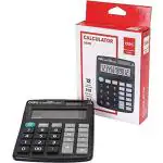 Deli E39251 - 12 Digit Calculator, Dual Power, Desktop Calculator, Black, Pack of 1