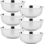 Prabha High Quality Mughlai Stainless Steel Bowl, Katori, Vati, Set Of 6 Pcs