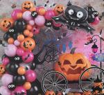 Jagmag Multicolor Scary Halloween Pumpkin Ghost Balloon And Cartoon Witch Package Party, Home, Season, Room, Halloween Decoration, Halloween Decoration, Halloween Balloon Kit