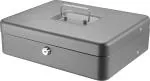 Crevizon Cash Box with Money Tray, Locker Box - Portable Money Organizer Box with Handle Steel for Cashier Drawer Money Safe Security Store Home,(Size-10 Inch,Color-Multi Color)