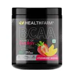 HealthFarm BCAA 2:1:1 Powder (Branched Chain Amino Acids)| Muscle Recovery |Strawberry Mango