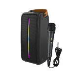 Blaupunkt Atomik PS30 Wireless Bluetooth 30W Outdoor Party Speaker I Dual Passive RadiatorI 3000mAh Battery I Dynamic RGB Lights I Karaoke with Mic I EQ Button I TWS FUNCTION I Flexible Carrying Strap