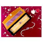 RELBEES Silver rakhi for brother/bracelet rakhi/om rakhi