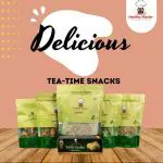 Healthy Master Tea -Time Snack Combo - Bhakarwadi 200 G, Soya Chips 100 G, Palak Chips 100 G, Millet Snack Pudina 150 G, Chiwda 150 G And Ajwain Cookies 120 G Pack of 6