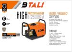 BTALI Trolly Commercial Heavy Duty High-Pressure Washer Model: Bt 2300 Hpw- 4.7 Hp 220 Bar Machine- 1phase