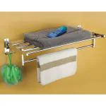 iSTAR Silver Stainless Steel Wall Shelf for Bathroom (Number of Shelves - 2)
