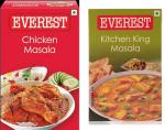 Everest Spices | Chicken Masala 100 Gm + Kitchen King Masala 100 Gm | Pack of 2 | 200 Gm + Spice Sprinkler