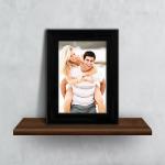 ArtzFolio Wall & Table Photo Frame D1 | Wall Photo Frame Collage for Living Room | Picture Frames Home & Wall Decoration | Black | Single Unit | With Back Stand | 4x6inch