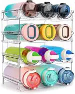 INKULTURE Stackable Water Bottle Organizer for Fridge, Cabinet | for 12 Bottle