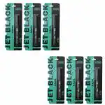 OCTAVIA BEAUTY Jet Black Eye Kajal for Women Smudge-Proof & Long Lasting | Sea Green Packet | Black Kajal | Pack of 6