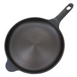 Platt CasIRON Super Smooth Pre-Seasoned Cast Iron Shallow Skillet 9.5 inch(24cm) Long Handle,Brown