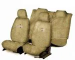 Wishwell Gold Cotton Car Seat Cover for Hyundai Santro Xing (Pack of 4)