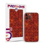 PROSKINS - Honeycomb Red 3D Textured Mobile Back Skin/Sticker Only for OnePlus 6T (Pack of 1)