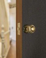 ScrewTight Door Knob Polished Brass Lacquered Georgian Mortice Knob for Home Wooden Door (Pack of 1 Set)